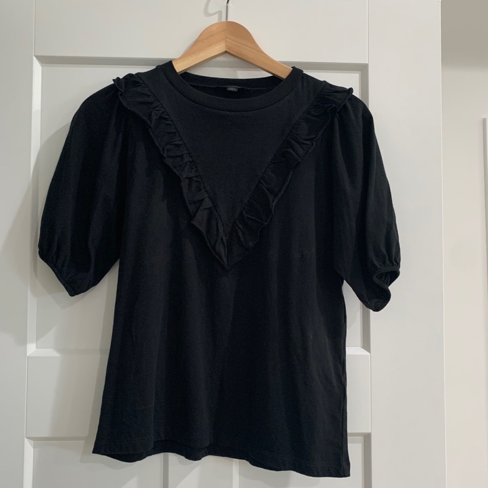 JCrew Ruffle Bib Top - Picture 2 of 4